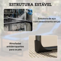 Outsunny Espreguiçadeira Dobrável com Encosto Ajustável em 4 Posições, Alças e Encosto de Textilene Suporta até 120 kg 175x58x68 cm Azul(m-7)