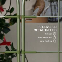 Outsunny Zestaw 6 podpór do roślin, kratka ogrodowa, stabilne wsparcie(m-6)
