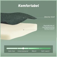 HOMCOM 3-in-1 Schlafsessel mit Bett-Funktion, Liegesessel, verstellbare Rückenlehne, Buchenholzbeine, Kissen, Dunkelgrün(m-6)