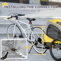 PawHut Remorque de vélo pour chien avec fenêtres en maille réflecteurs et drapeau de sécurité 140 x 71 x 83 cm jaune(m-6)