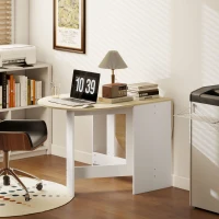 HOMCOM Table à manger pliante, table pliante cuisine ovale jusqu'à 6 personnes, pour petits espaces, salle à manger, bois naturel(m-8)