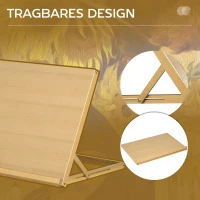 Vinsetto Tischstaffelei Klappbar 75,8x51cm Verstellbar Sitzstaffelei aus Buchenholz(m-7)