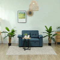 HOMCOM Kunstpflanze, künstlicher Baum, 2er-Set, natürlicher Look, Kunststoff, Topf, Grün(m-6)