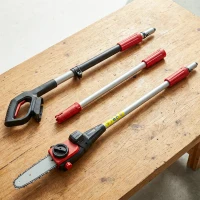 Outsunny Tronçonneuse Télescopique Sans Fil, 1,94 m-2,56 m avec Lubrification Automatique(m-5)