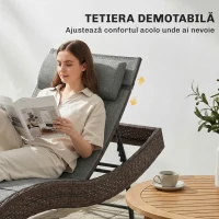 Outsunny chaise longue curbat(m-8)