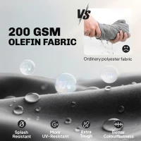 Outsunny 4 Seater Garden Furniture Set, Extra Wide Deep Garden Sofa Set with Olefin Cushions, Brushed Aluminium Frame, Dark Grey(m-5)