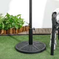 Outsunny Pied de parasol base de lestage parasol Ø 45 x 33H poids net 9 kg noir(m-10)