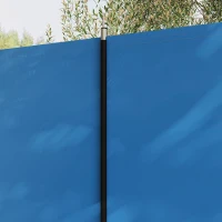 Outsunny Paravento per Campeggio con 4 Aste in Acciaio, Borsa da Trasporto, per Campeggio, Giardino e Spiaggia, 540x150 cm, Blu(m-4)