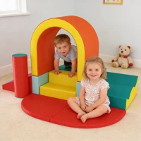 AIYAPLAY Parcours motricité bébé 10PCS, module motricité bébé en mousse EPE avec housse en revêtement PU, multicolore(m-10)