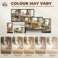 HOMCOM Masă extensibilă dreptunghiulară pentru 4-6 persoane, masă de bucătărie 110-130 cm, 6 rafturi deschise, lemn natural(m-5)