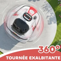 AIYAPLAY Auto-tamponneuse enfant 6V, rotation à 360°, voiture tamponneuse électrique enfant avec double moteur, musique et klaxon(m-5)