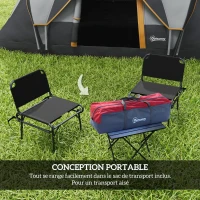 Outsunny Tente de camping familiale 5-6 pers. - tente tunelle imperméable légère ventilée - grande porte + 2 fenêtres gris clair(m-6)