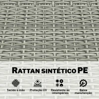 Outsunny Banco de Armazenamento Exterior 170 L com Almofada Lavável Encosto Apoios de Braços em Madeira de Acácia Cinzento Claro(m-8)
