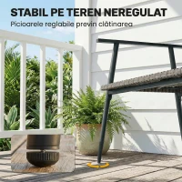 Outsunny Șezlong Balansoar Exterior, Șezut 63 cm, Pernă inclusă, Culoare Bej.(m-4)