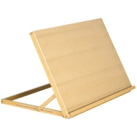 Vinsetto Chevalet de table en bois pour formats A2, chevalet de table réglable en bois de hêtre, 75,8x51,4x51cm, bois naturel(m-1)