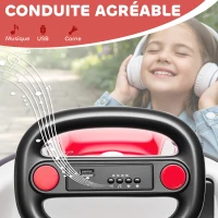 AIYAPLAY Auto-tamponneuse enfant 6V, rotation à 360°, voiture tamponneuse électrique enfant avec double moteur, musique et klaxon(m-7)