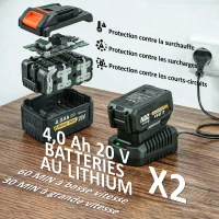 Outsunny Souffleur de Feuilles sans Fil avec Moteur Brushless 900W Batterie 36v (2x4,0Ah) Puissant 15,2 m³/min Orange et Noir(m-5)