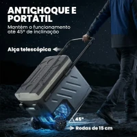 Outsunny Frigorífico Portátil Elétrico 49 L com Compressor Dupla Zona Controlo por App Rodas Pega Telescópica -20 ℃ a 20 ℃ e Porta USB(m-8)