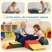AIYAPLAY Module motricité bébé 5PCS parcours motricité bébé en mousse EVA pour enfants d'âge préscolaire, multicolore(m-5)