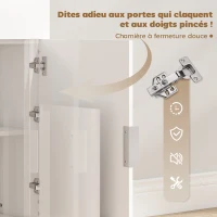 HOMCOM Bureau d'ordinateur pliant, bureau informatique avec plateau rabattable, étagères et placard, 80x30x128cm, blanc(m-6)