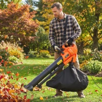 Outsunny Aspirateur-souffleur de feuilles filaire 3000w 3-en-1 avec fonction broyage, sac de collecte 40l, 4 roues, vert(m-10)