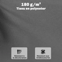 Outsunny Coussin de banc, coussin pour Banc de Jardin extérieur intérieur housse amovible, 110 x 46 x 6,5 cm, gris foncé(m-4)