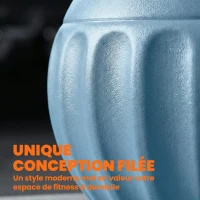 SPORTNOW Kettlebell 14 kg, haltère avec poignée Antidérapante, haltère à boule, musculation, entraînement, pour gym, bleu(m-5)