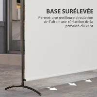 Outsunny Paravent Extérieur à Panneau Unique, Séparateur de Pièce de 180H cm avec Protection UV30+, Beige(m-6)