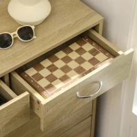 HOMCOM Meuble à chaussures 2 tiroirs et 2 portes abattantes avec étagère réglable 80 x 30 x 91,5 cm poignées alu. naturel(m-9)