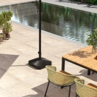 Outsunny Patio Umbrella Stand, Heavy Duty Outdoor Parasol Base, Sand/Water Filled, Black(m-9)
