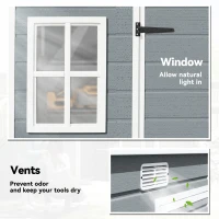 Outsunny 10 x 4 ft Resin Garden Shed, Outdoor Storage Shed with Floor, Windows, Lockable Doors and Vents, Grey(m-5)