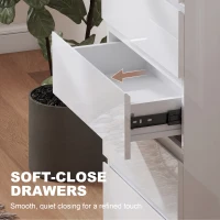 HOMCOM Chest of Drawers, 5-Drawer Storage Cabinets, Modern Dresser, Storage Drawer Unit for Bedroom(m-7)