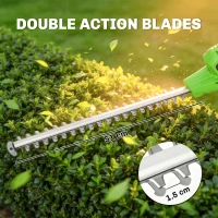 Outsunny 2.6m Corded Extendable Hedge Trimmer with 90° Adjustable Head, 450W Telescopic Electric Hedge Cutter Long Reach(m-7)