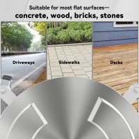 Outsunny Pressure Washer Surface Cleaner 3600 PSI Power Washer Rotary Surface Cleaner with 4 Wheels for Driveways(m-8)