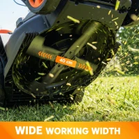 Outsunny 1800W Electric Lawnmower with 40cm Cutting Width, Mulching Feature, 50L Grass Collection Bag, 6 Cutting Heights(m-6)