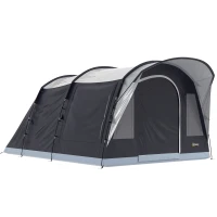 Outsunny Tunnelzelt 2–4 Personen, Schlafzimmer, Wohnbereich, Wasserdicht, Navyblau(m-6)