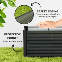 Wysokie łóżko ogrodowe, stal ocynkowana, odporne na warunki(m-6)