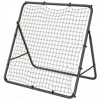 SPORTNOW Baliza Dobrável Rede de Treino de Futebol com Ângulo Ajustável em 5 Níveis com Estrutura de Aço 120x73x112 cm Preto(m-10)