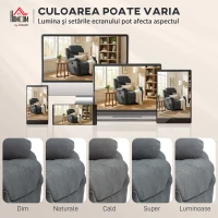 Homcom Fotoliu Relax – In Gri, Rabatabil cu Suport Picioare(m-7)
