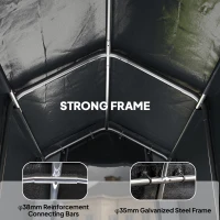 Outsunny 1.8 x 2.4m Garden Storage Shed Tent, Waterproof Portable Shed Shelter for Motorbike, Garden Tools, Bike Storage(m-5)