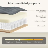 HOMCOM Sofá de 3 Plazas Tapizado en Pana Acolchado Grueso de Muelles Asiento Ancho 2 Almohadas 188x80x86 cm Gris Oscuro(m-4)