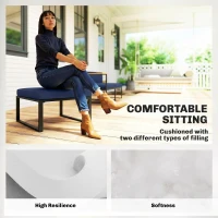 Outsunny 14-piece Dining Set Cushions - Dark Blue(m-4)