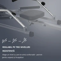 Homcom Aparat Vaslit – Pliabil cu 4 Niveluri Rezistenta & Monitor(m-8)