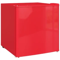 HOMCOM Congelador de sobremesa con capacidad de 35 litros, congelador pequeño con puerta reversible, Rojo(m-1)