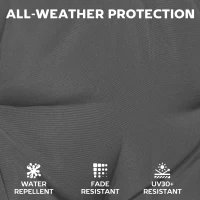 Outsunny Outdoor Seat Cushions Set of 2 with Ties, Waterproof Garden Seat Pads, Dark Grey(m-5)