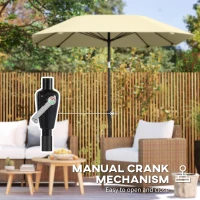 Parasol ogrodowy Ø233 cm, z funkcją nachylenia, beżowy(m-6)