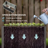 Wysokie łóżko ogrodowe, stal ocynkowana, odporne na warunki(m-5)