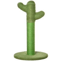 PawHut Albero Tiragraffi per Gatti a Cactus con Corde Verde