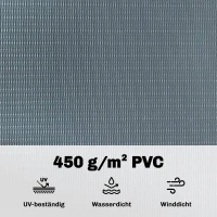 Outsunny Sichtschutzstreifen 4er Set Kunststoff UV-beständiger wasserdichter Sichtschutz mit Befestigungsclips 35 m x 19 cm Grau(m-4)