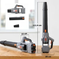 Outsunny Soffiatore Foglie Cordless 36V, 2 Batterie 4000mAh, Caricatore incluso, Modello Leggero.(m-3)